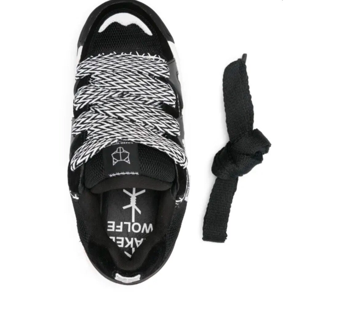 Sliders leather platform sneakers