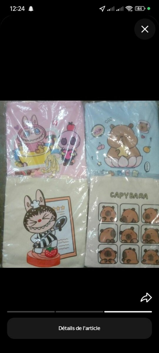 Sac à motif animal kawaii