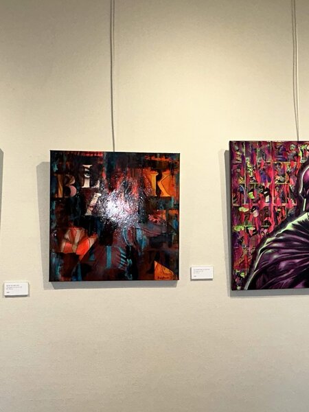 Tableau d'art moderne vibrant