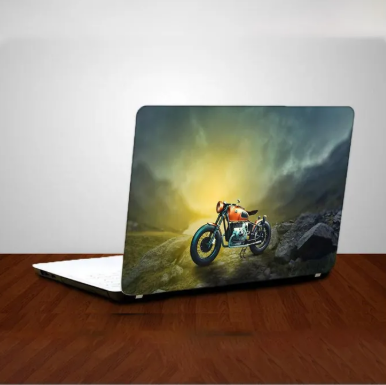 Motor Bike Laptop Back Skin Sticker- Laptop Back Skin-Laptop Skin Vinyl Sticker Decal, 13 13.3 14.6 15 15.4 15.6 inch Laptop Skin Sticker Cover For All Laptops