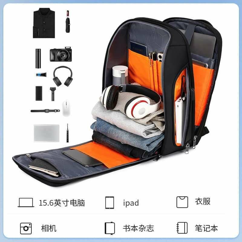 Causual waterproof laptop backpack with locker