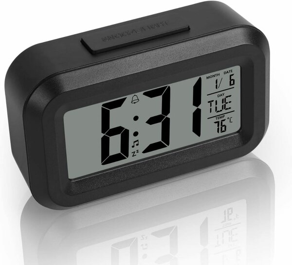 Digital Alarm Clock - Black
