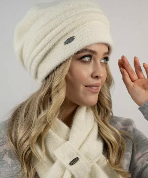 комплект шапка-тюрбан (внутри флис) + шарф. Россия