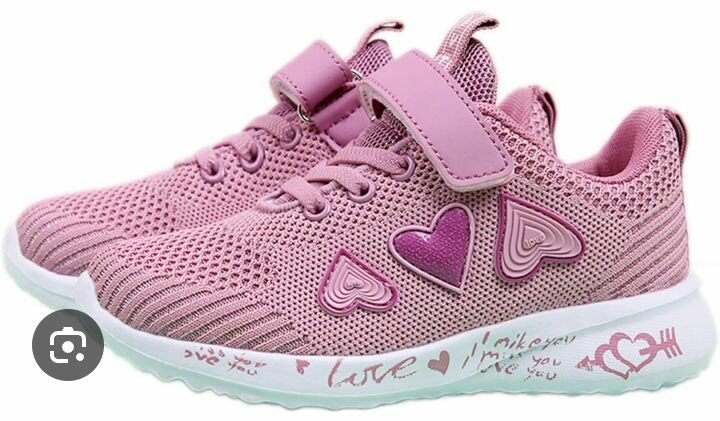 Baskets roses pour filles