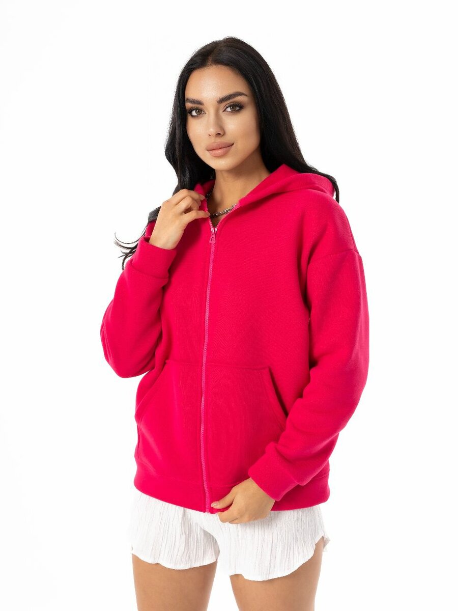 Зип Худи оверсайз с начёсом на молнии