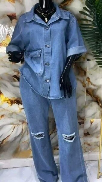 Ensemble denim femme décontracté
