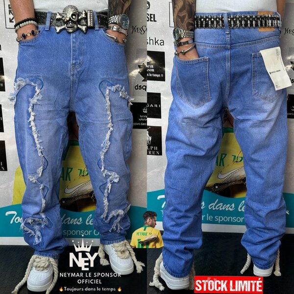 Jeans déchirés tendance homme