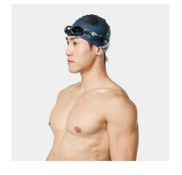 Silicone swim cap term black