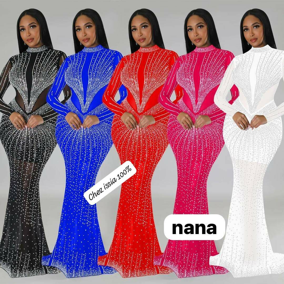 Robe sirène pailletée élégante