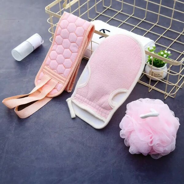Ensemble de gants de bain exfoliants