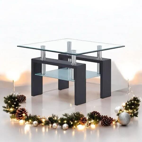 Table vitrée Centrale Basse transparent