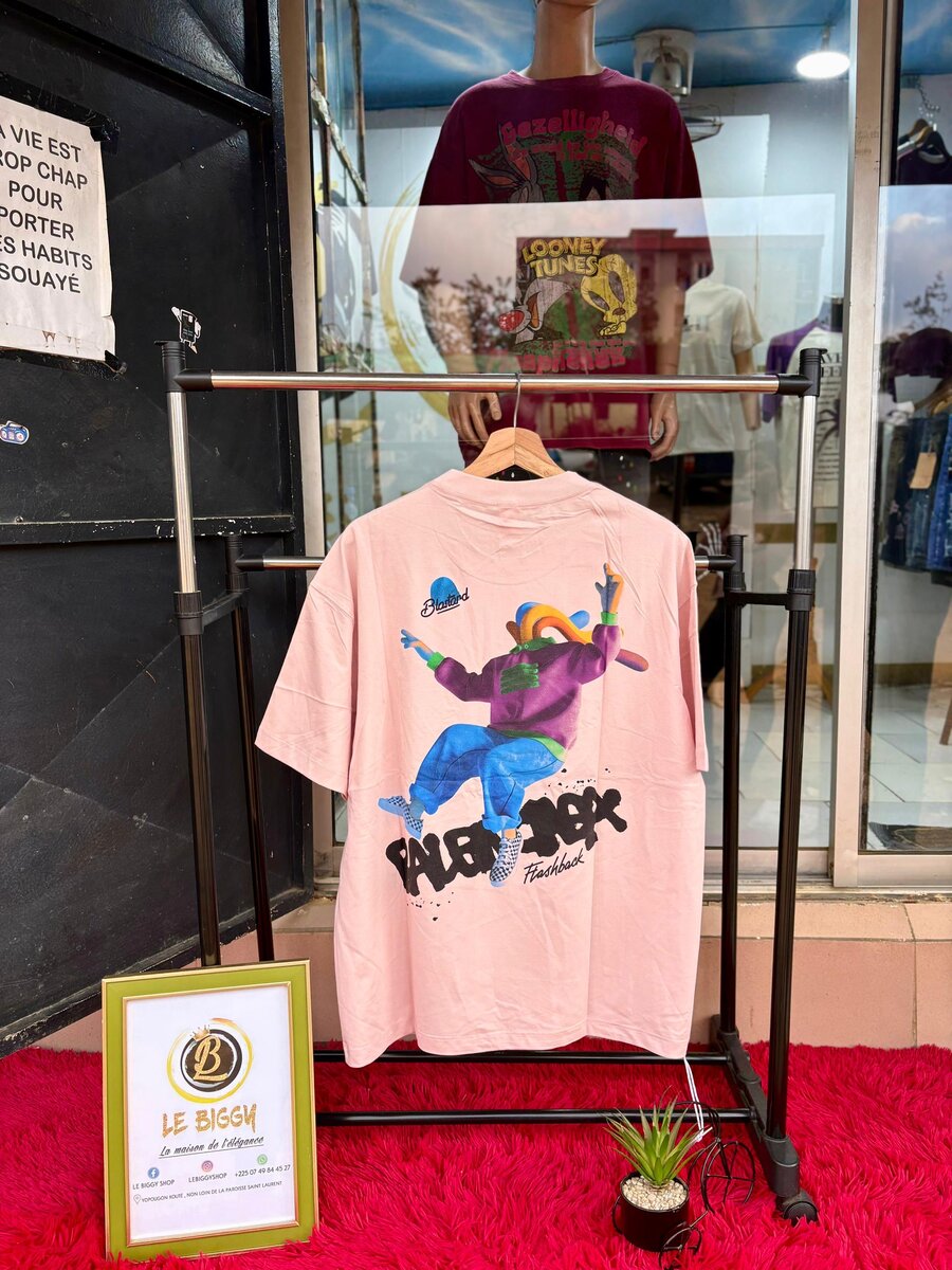 T-shirt rose streetwear hip-hop