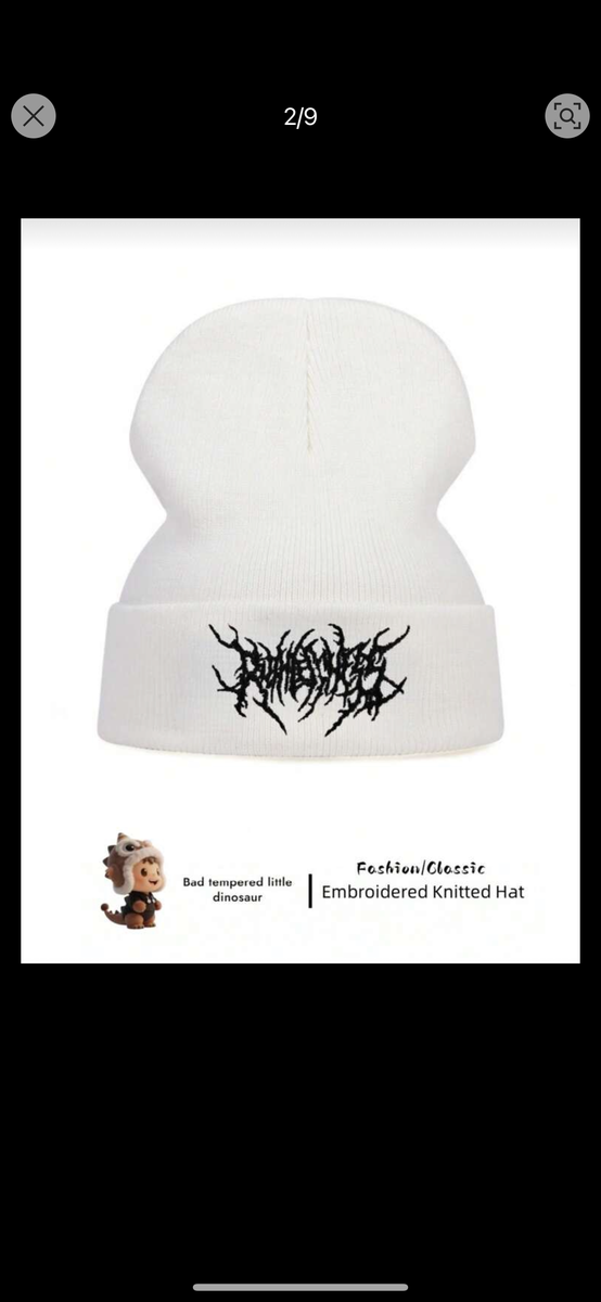 Bonnet Tricoté Brodé Mode