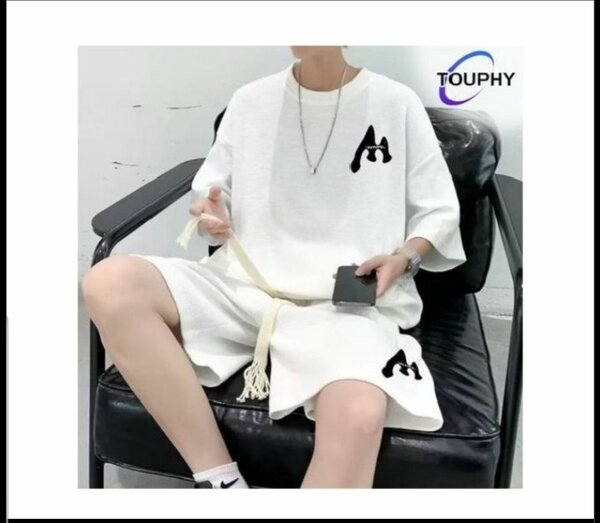 Ensemble décontracté blanc unisexe