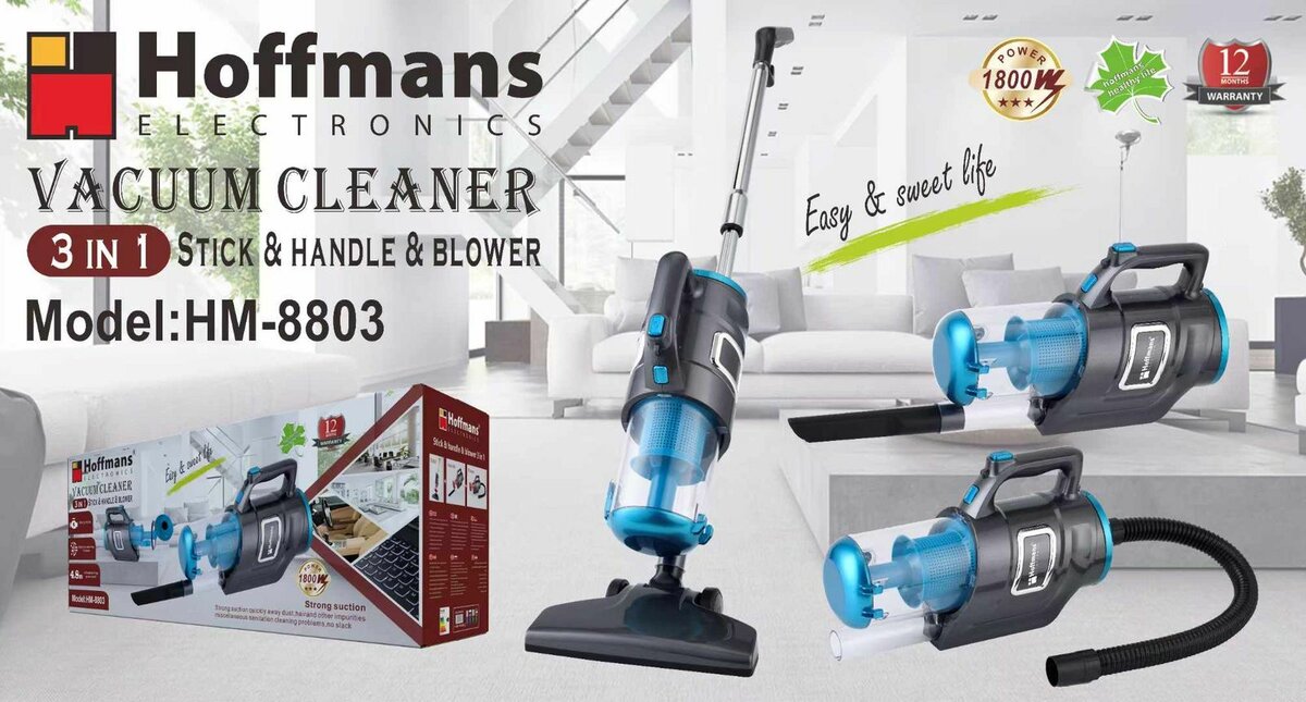 Ручной вакуумный пылесос мощностью 1800 Вт. Лучший помощник