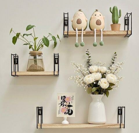 Étagères murales en bois moderne