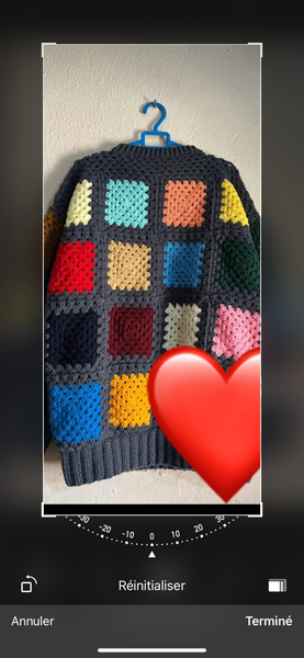 Pull crochet multicolore