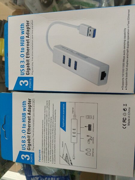 USB 3.0 TO HUB WITH GIGABIT ETHERNET ADAPTER 3PORT