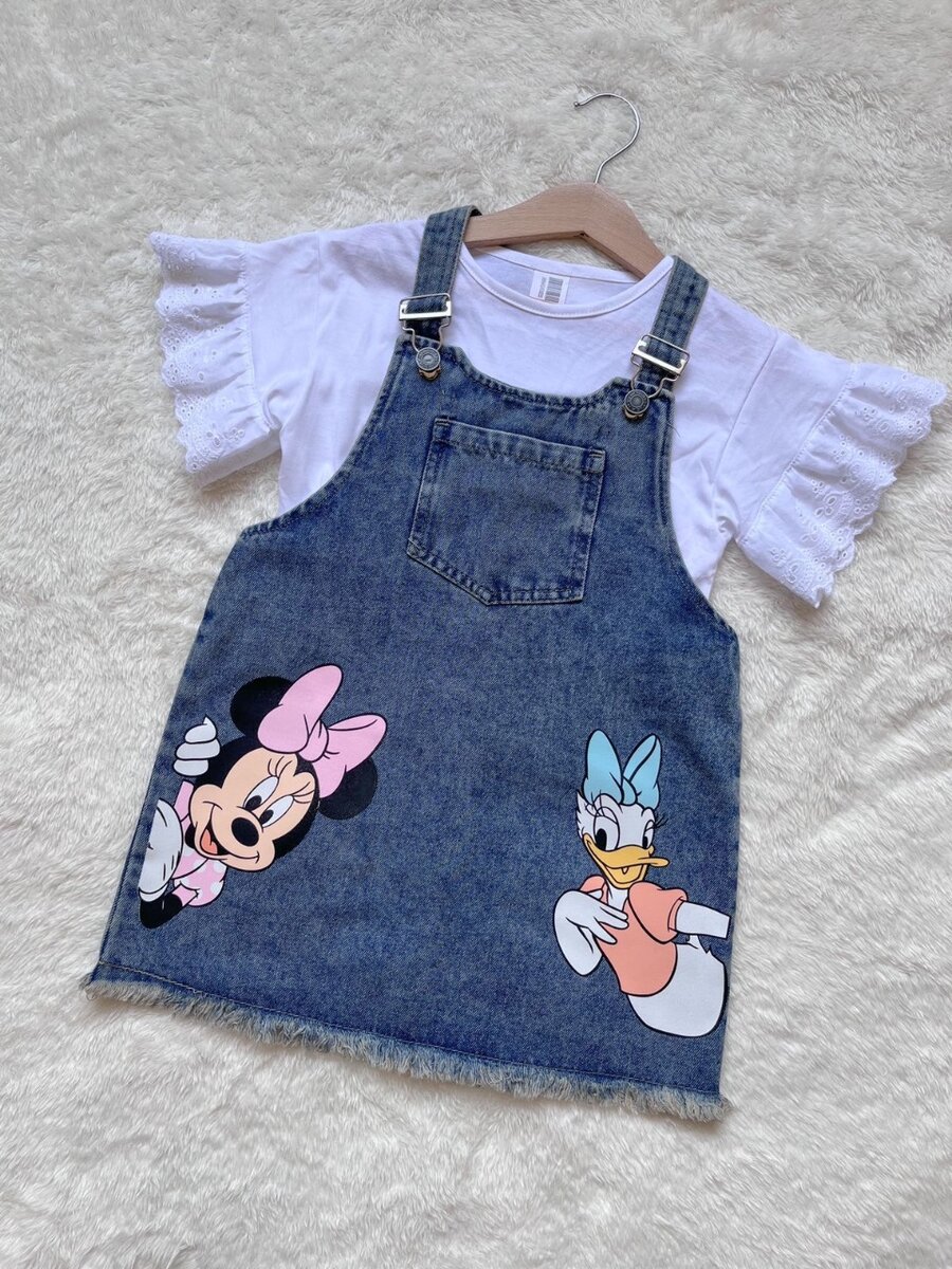 Robe salopette en jean enfant