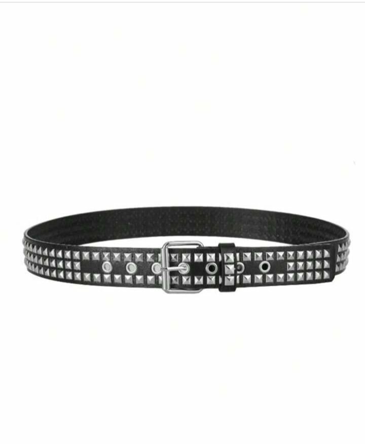 Ceinture Noire Cloutée Rock
