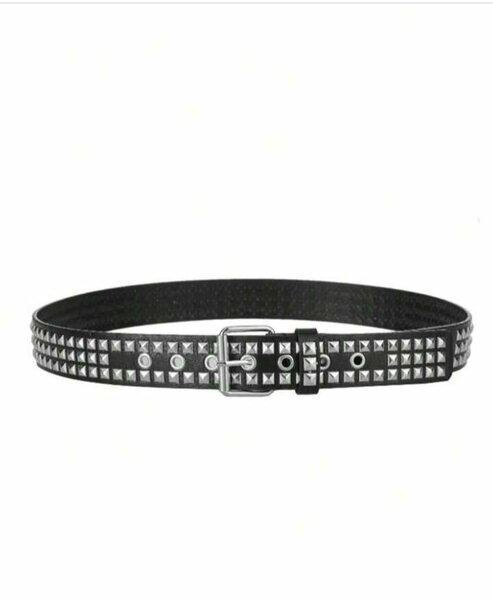 Ceinture Noire Cloutée Rock