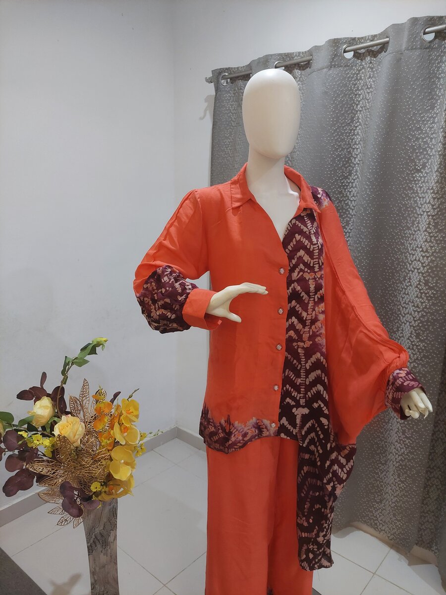 Tunique saumon élégante