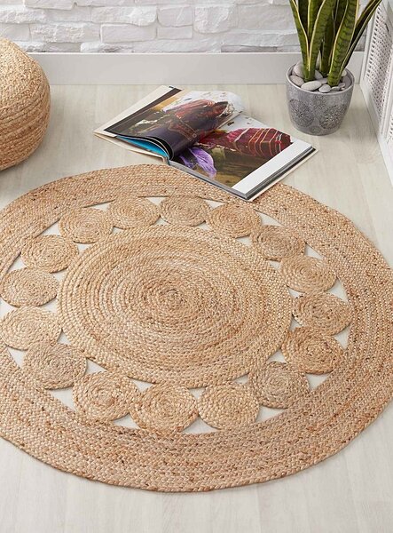 Tapis rond en jute naturel