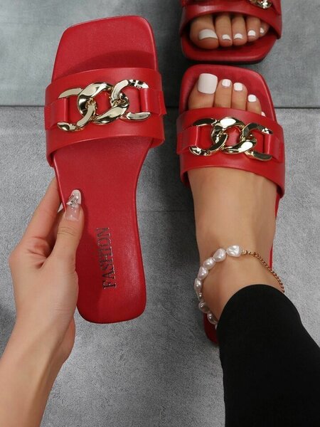 Red ballet flats