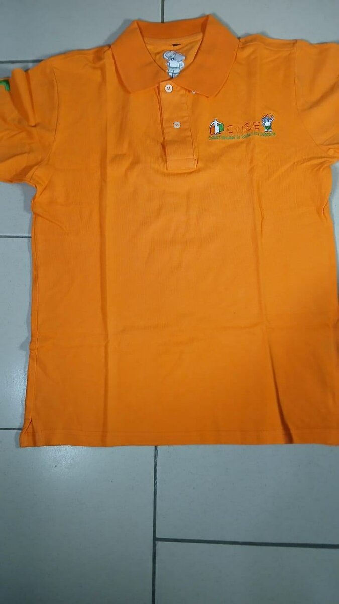 Polo orange unisexe stylé