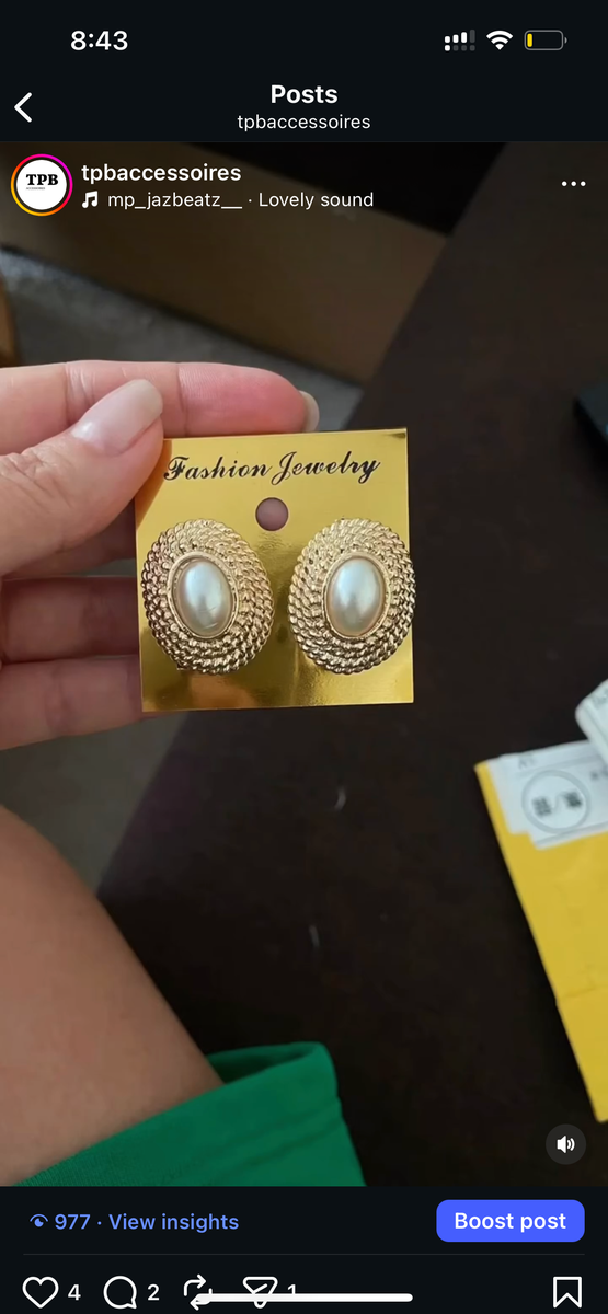 Elegant Pearl Stud Earrings