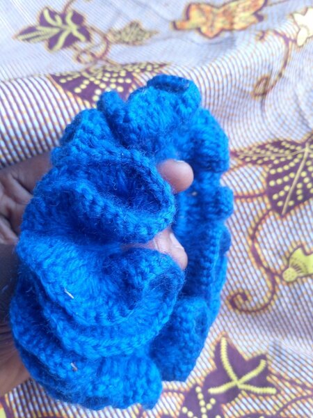 Chouchous en tricot multicolores