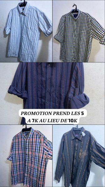 Lot de 5 Chemises Homme