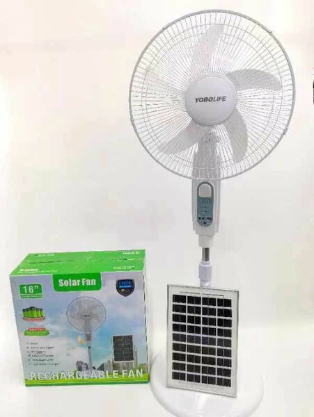 Solar rechargeable standing fa