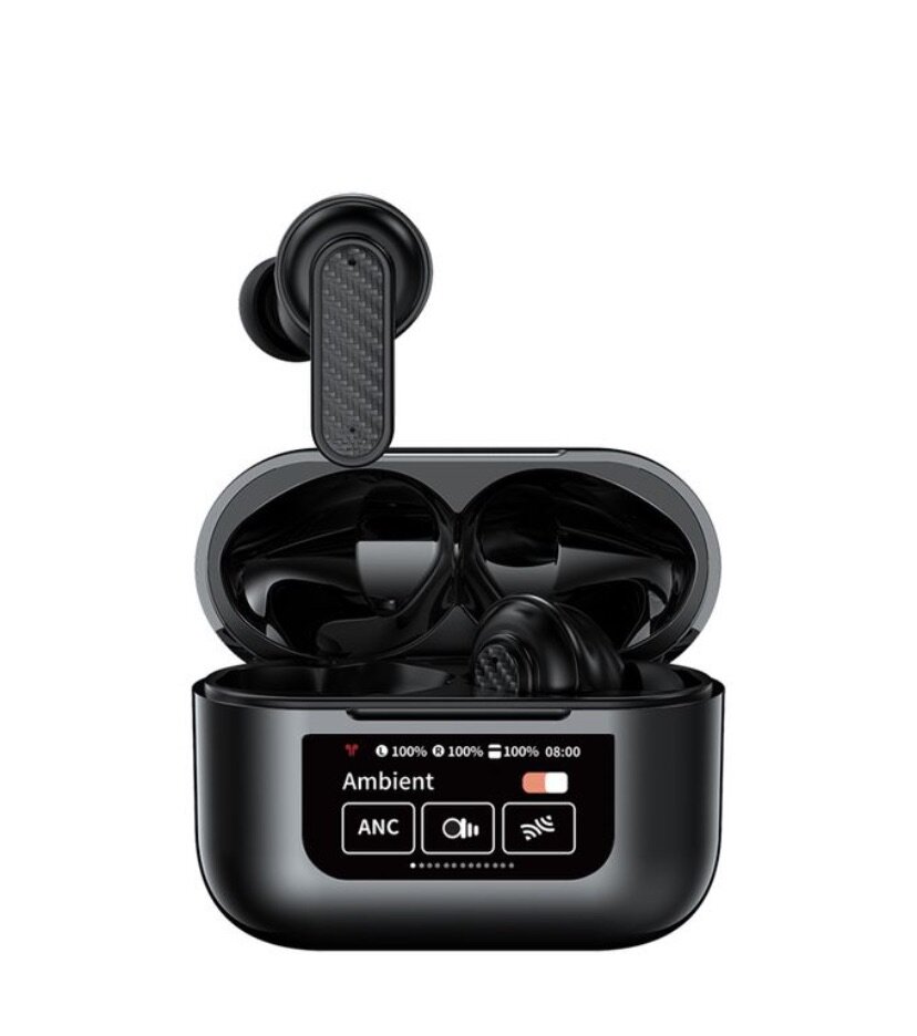 YWO8 TWS Wireless Earbuds Touch Control LCD Screen Earphone