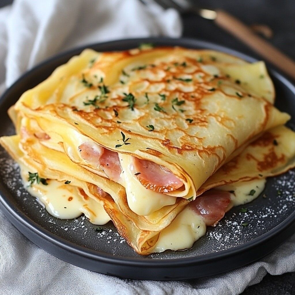Crêpes Savoureux au Jambon Fromage