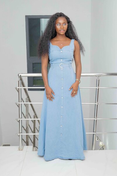 Robe longue en jean élégante