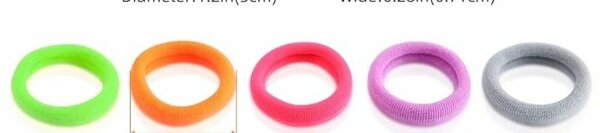 Élastiques cheveux colorés