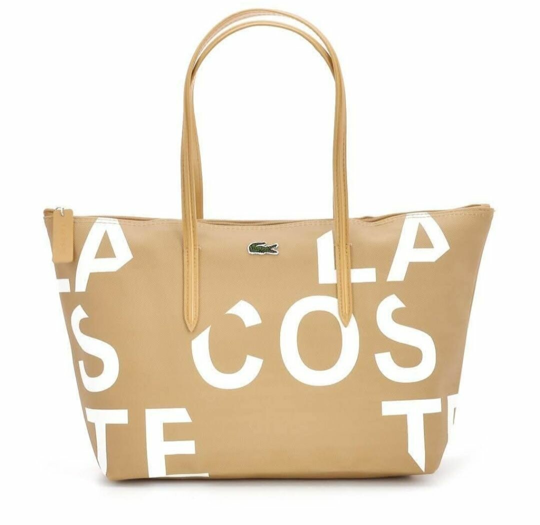 Sac cabas Lacoste beige élégant