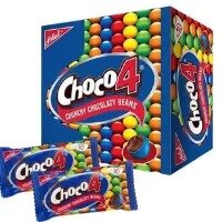Choco4 Crunchy Chocolaty Beans (1Box in (24pcs)