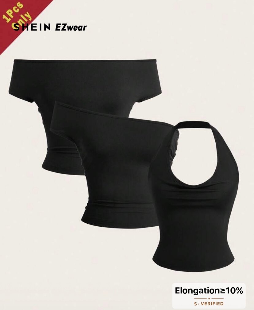 Top polyvalent noir 3 en 1