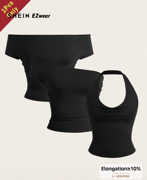 Top polyvalent noir 3 en 1