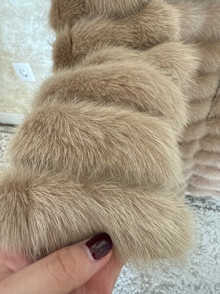 Норковая полушубка с коротким три четверти