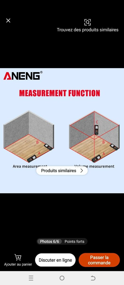 Télémètre laser ANENG précis
