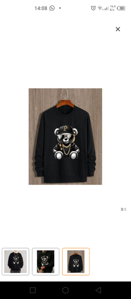Sweat noir ours hip-hop
