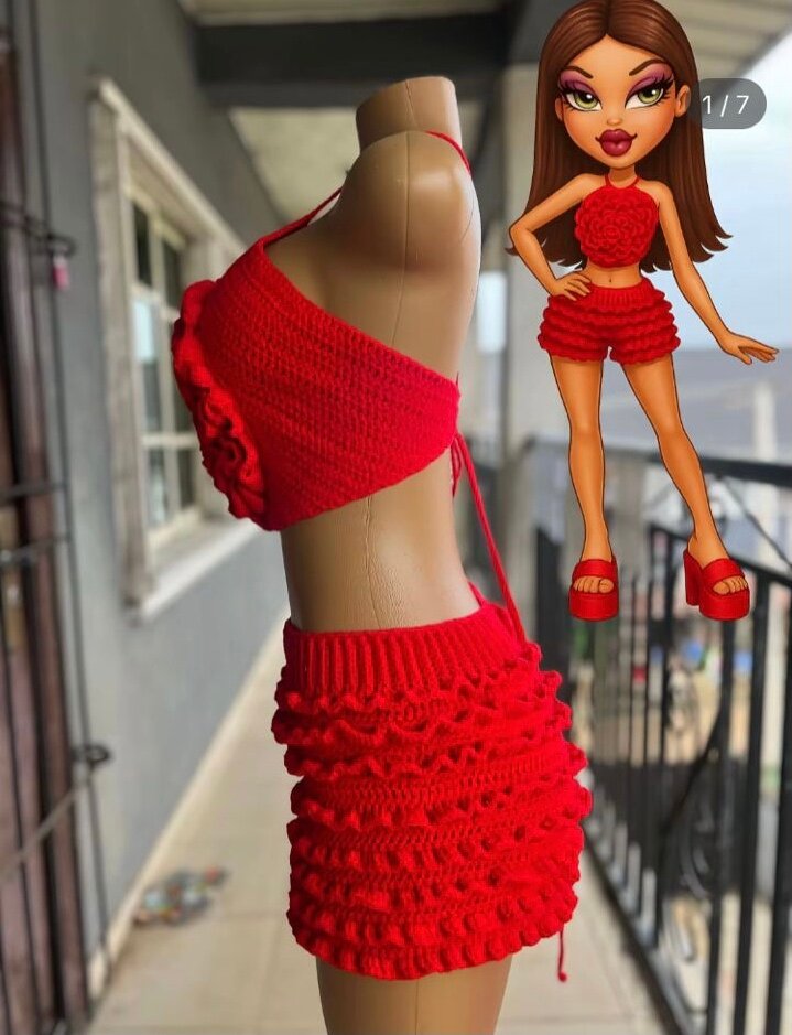 Ensemble crochet coloré