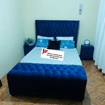 custom made bed with a high base