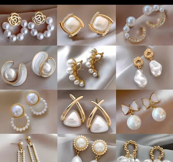 Boucles d'oreilles élégantes en perles