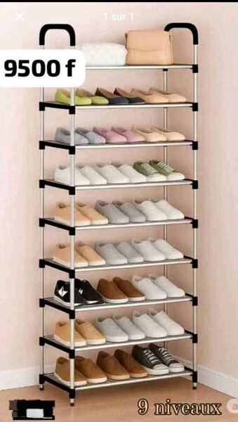 Étagère à Chaussures 9 Niveaux