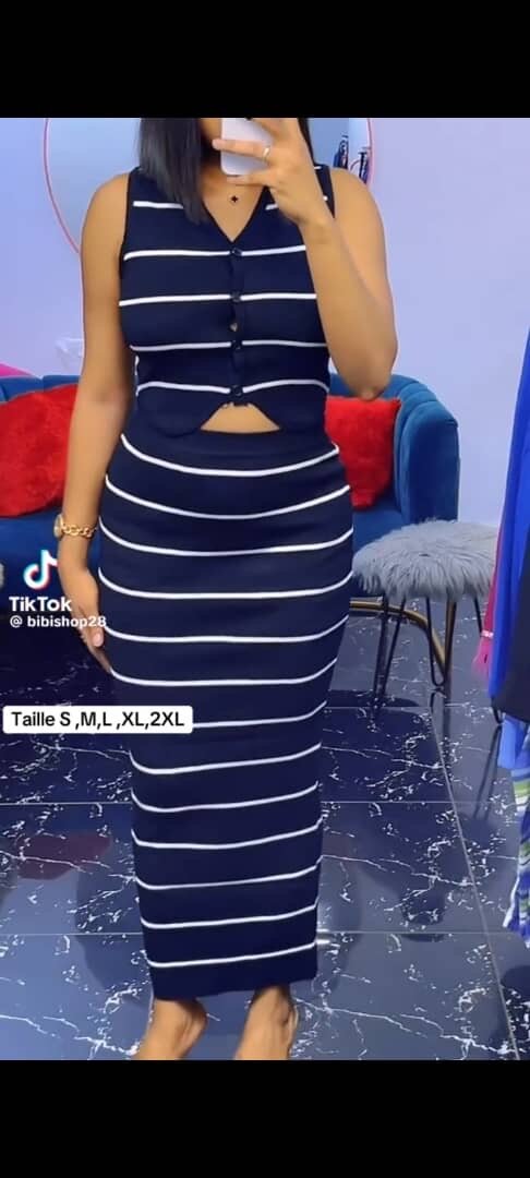 Ensemble Jupe Rayé Modern