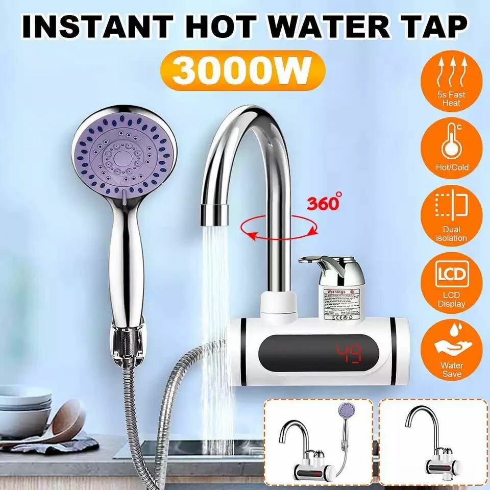 Instant water heater tap